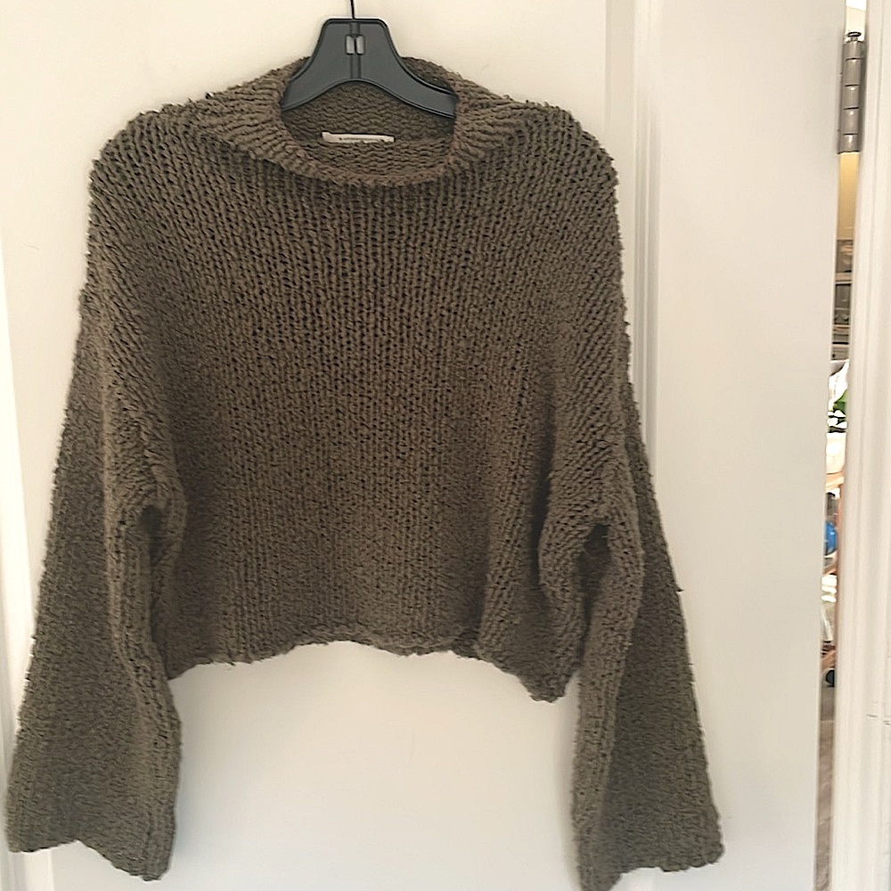 Anthropology nubby short sweater